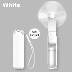 Portable Mini Handheld Fan Small Pocket Fan USB Rechargeable Battery Fan Folding Cooling Hand Fan Mini USB Fan with Power Bank
