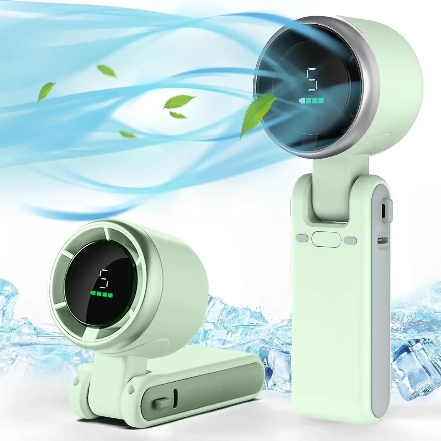 3-In-1 Fan, 5-Speed, 3600Mah Rechargeable Lithium Battery, USB Charging, Travel Mini Fan